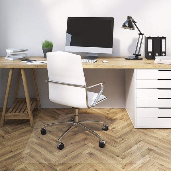 FLOORDIREKT Bodenschutzmatte Neo - für Hartböden - Vinyl - Transparent - Rechteckig - Rollenware - 114 x 1200 cm
