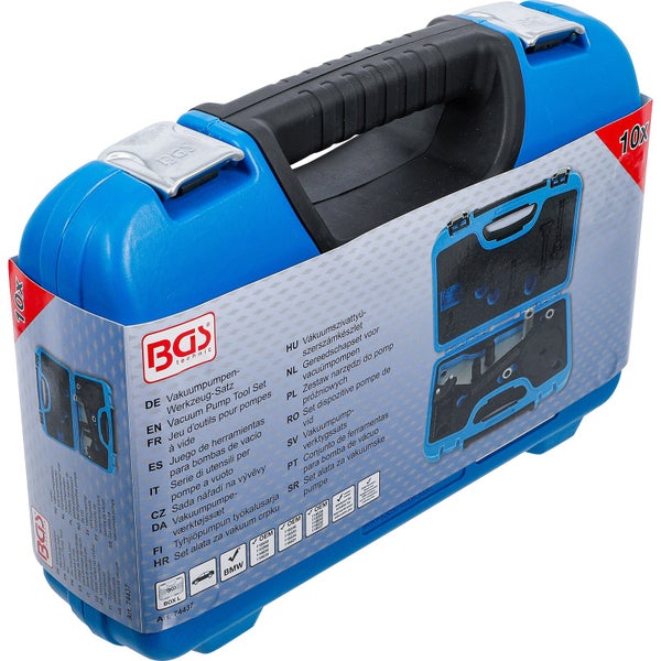 BGS technic Vakuumpumpen Werkzeugsatz im blauen Koffer