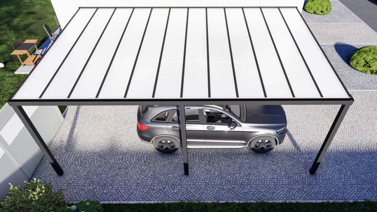 Carport KD Alpha Anthrazit Polycarbonat in 400x300cm