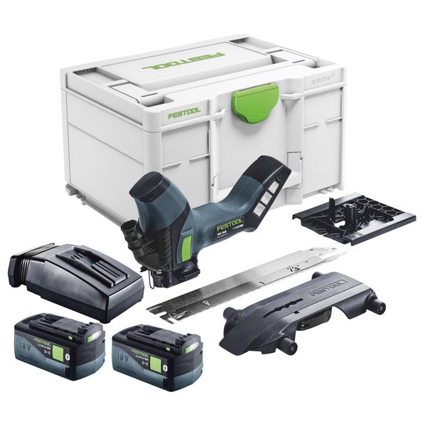 Festool ISC 240 EB-Basic Akku Dämmstoffsäge 18 V 240 mm + 2x Akku 5,0 Ah + Ladegerät + Systainer