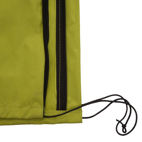 Grüne Schutzhülle mit Reißverschluss und Kordel