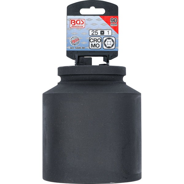 BGS Kraft-Steckschlüssel-Einsatz Sechskant tief Antrieb Innenvierkant 25 mm (1) SW 90 mm - 5500-90