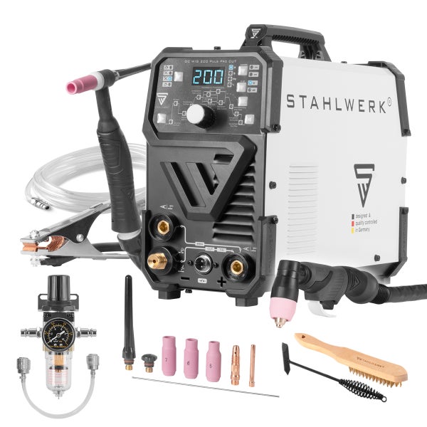 STAHLWERK Kombi-Schweißgerät DC WIG 200 Puls Pro CUT 4-in-1