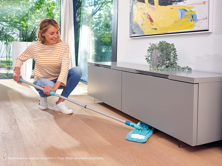 Leifheit 2er Set Wischbezug CLEAN TWIST M Ergo static plus, für alle Bodenarten, zieht Staub und Haare an wie ein Magnet, Staubwischer für die trockene Bodenreinigung zwischendurch