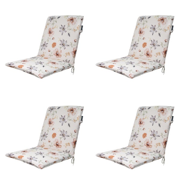 Stuhlauflage Stapelstuhl Florina natur - ca. 97x49 cm - 4er-Set