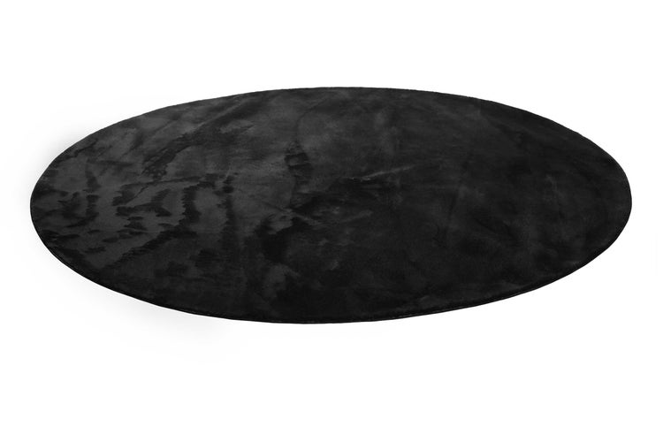 Teppich Rund Schwarz soft & weich Lago Homie Living 200 cm rund
