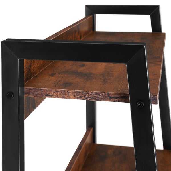 Leiterregal tectake Chatham inklusive Kippschutz, 57,5 x 34 x 138 cm Industrial Style Industrial Holz dunkel, rustikal