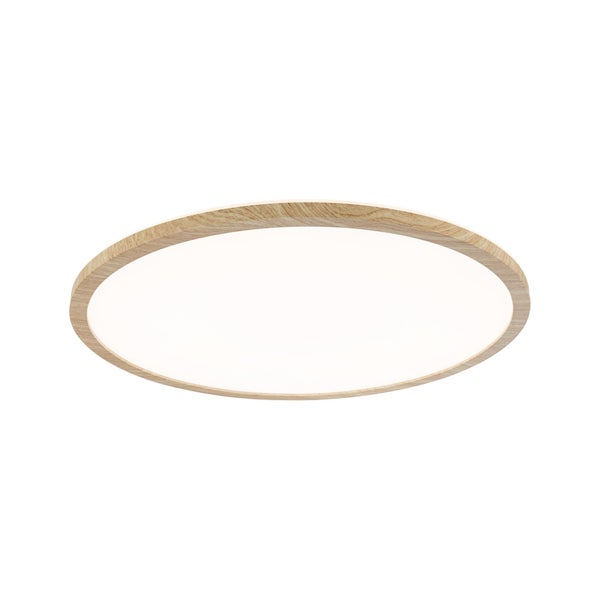 LED Panel Atria Shine Backlight IP44 rund 420mm 22W 2300lm 3000K Holzoptik