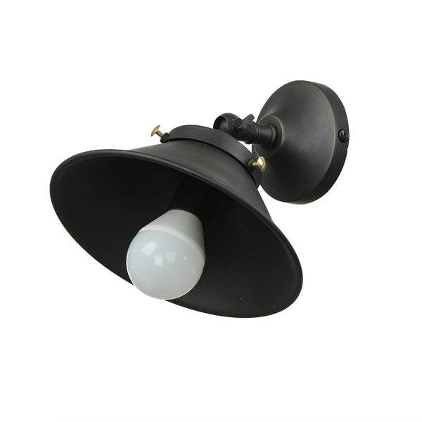 Schwenkbare Wandleuchte mit Lampenschirm und Leuchtmittel