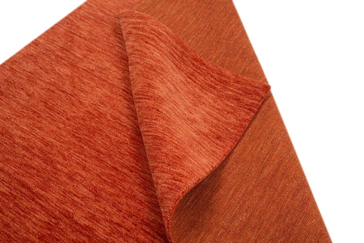 Wollteppich Luxus Designerteppich moderner uni Teppich aus reiner Schurwolle Terracotta 170x240 cm