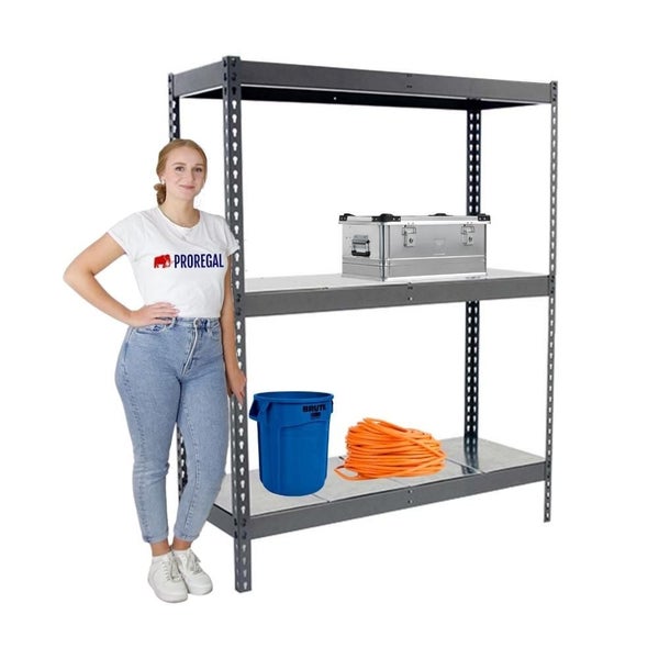 PROREGAL Schwerlastregal Metal Beast Three HxBxT 200 x 240 x 75 cm Fachlast 400 kg Grau