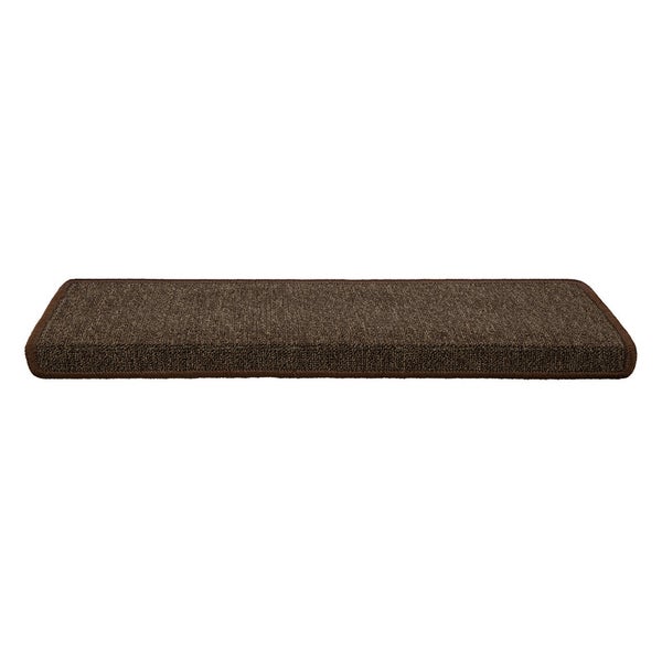 FLOORDIREKT Stufenmatte London - mit Umkettelung - Dunkelbraun - Rechteckig - 23,5 x 65 cm