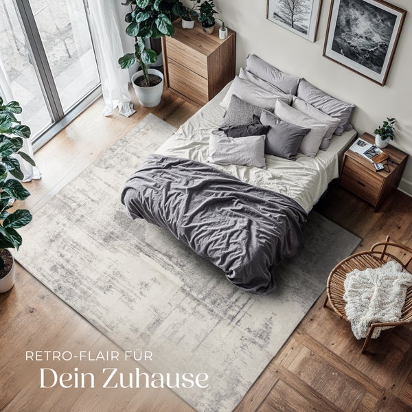 Vintage Designer Teppich tectake rutschfeste Unterseite verschiedene Größen 200 x 274 cm