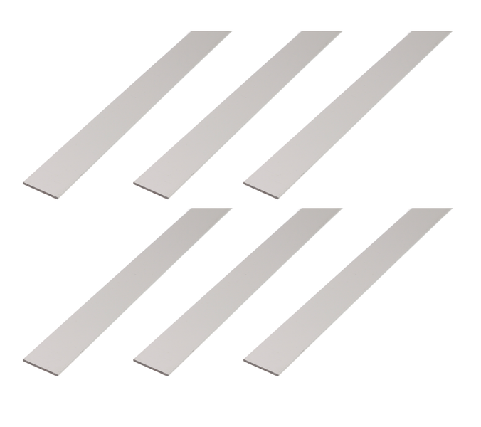 Set aus sechs Flachprofilen aus Metall zur Befestigung oder Dekoration