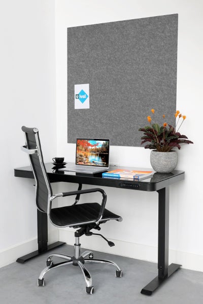 Akustikwandplatte PET-Filz - 100x100 cm - Grau