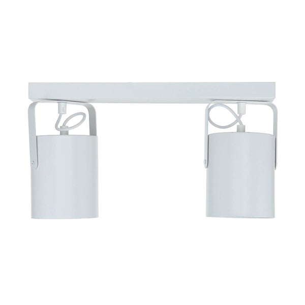 Weiße Deckenleuchte mit zwei Strahlern