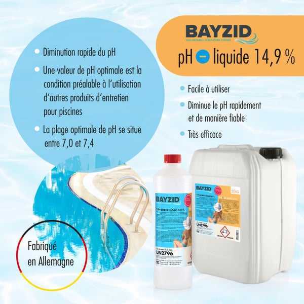 Bayzid pH-Senker flüssig zur Reduzierung des pH-Werts im Poolwasser
