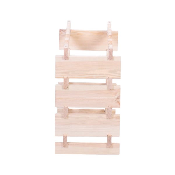 Weinregal VINOTECA FLEX PRO HxBxT 51x46x28cm 16 Flaschen auf 4 Ebenen Massives Kiefernholz Natur unbehandelt