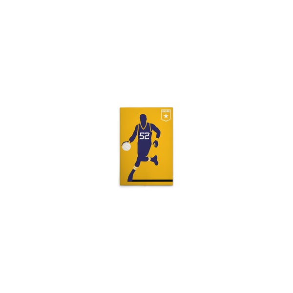 Poster mit Silhouette eines Basketballspielers
