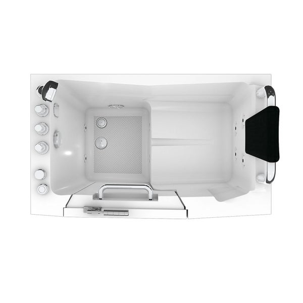 Sitzwanne Whirlpool Badewanne Tür S08WP-TH-C-R 110x68cm