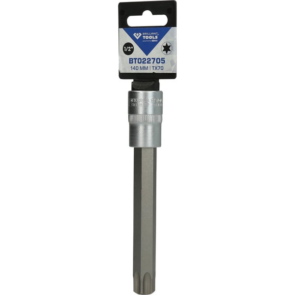 Brilliant Tools Steckschlüssel Einsatz mit Innen Torx Profil, 1/2 Zoll, 140 mm