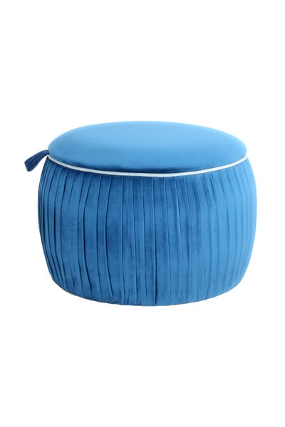 Hocker stilvoll, mit Stauraum Blau Rund Ø 63 cm