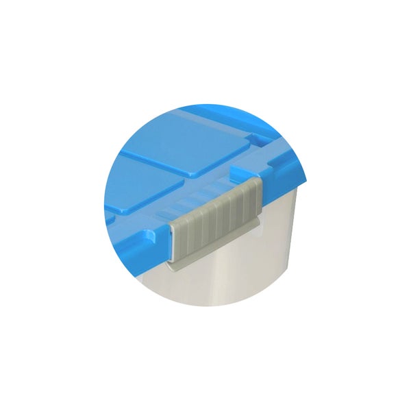 4 Stück BigDean große Eurobox mit Deckel und Rollen Aufbewahrungsbox 60 X 40 X 32,5 cm