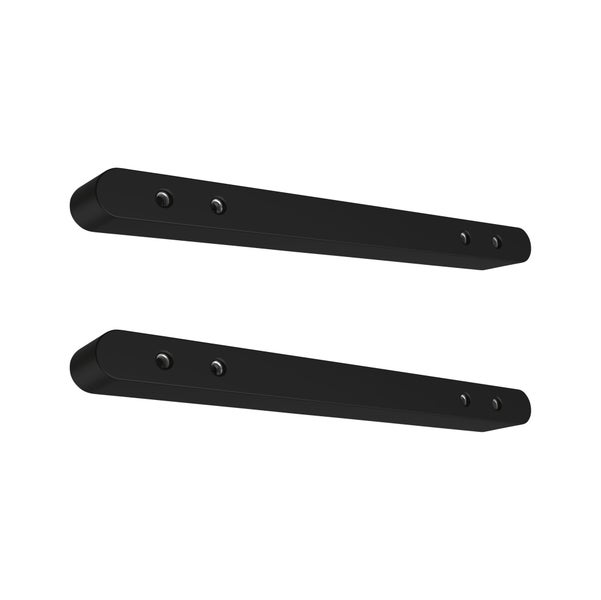 Set aus zwei LED Unterbauleuchten mit zehn Watt Leistung inklusive Netzteil, Verbindungskabel, Befestigungsmaterial und technischer Zeichnung.