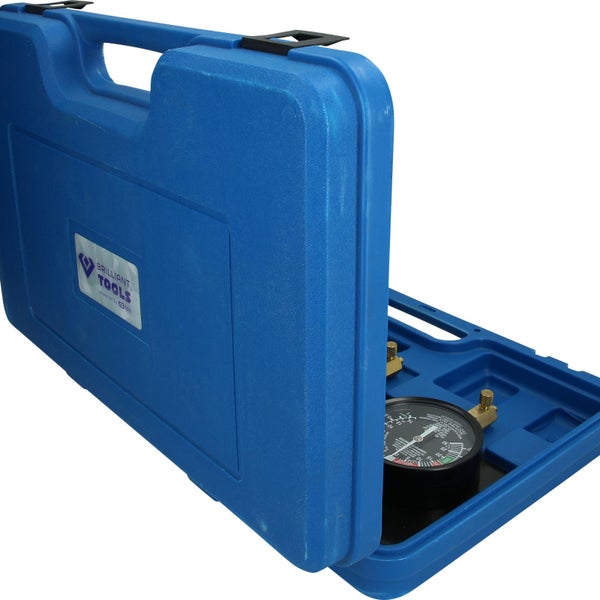 BRILLIANT TOOLS Synchron-Vergaser-Testgerät mit 4 Synchronuhren 26tlg. - BT581200