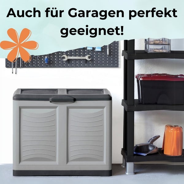 Gartenbox Auflagenbox Aufbewahrungsbox Garten Kissenbox Wasserdicht 220 L Gartentruhe Terrasse Wetterfest Auflagen Box Kiste XXL