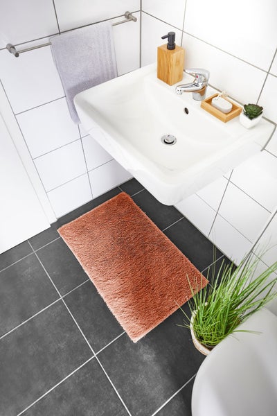 Badematten Set Florida bestehend aus zwei Badematten 40 x 60 cm und 50 x 80 cm in Rostrot