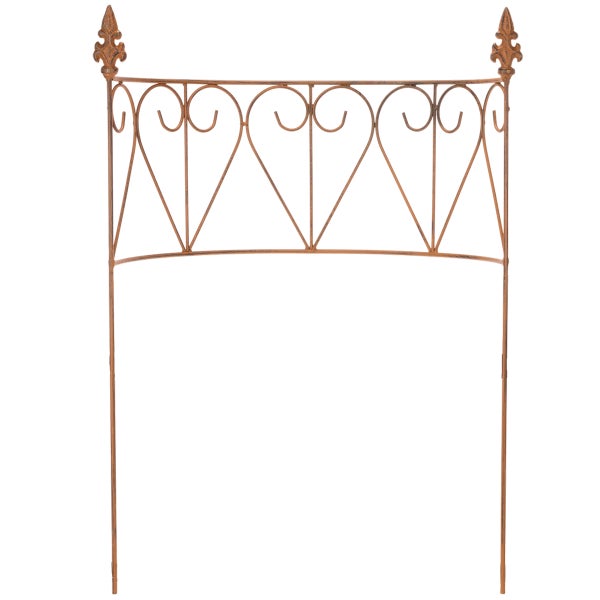 Gartenbeetzaun aus Metall mit Herzmuster