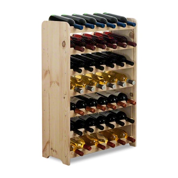 PROREGAL Weinregal Pinotwine C HxBxT 87,2 x 63,2 x 26,5 cm 42 Flaschen Massives Kiefernholz Natur Unbehandelt