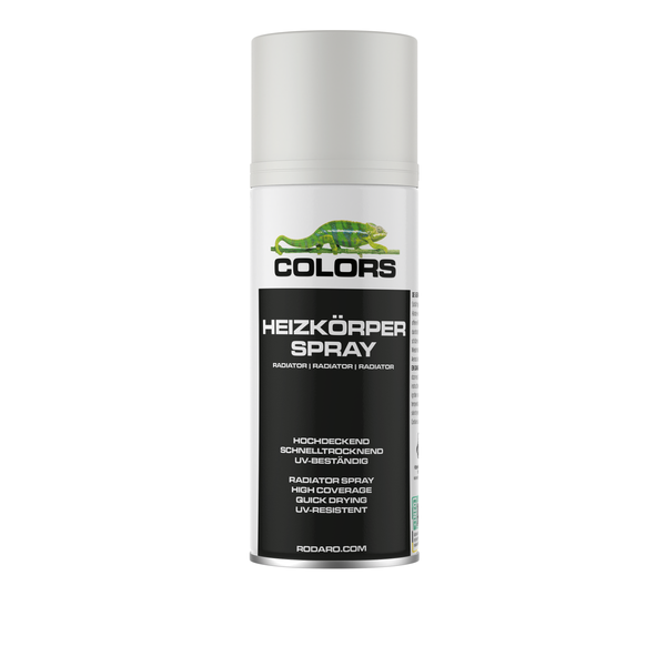 COLORS Heizkörperspray, hochdeckender Sprühlack für Heizkörper, schnelltrocknend und UV-beständig.