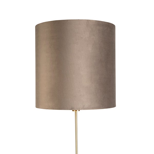 Stehlampe mit zylindrischem Schirm