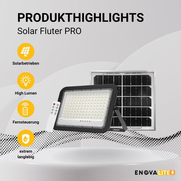 Solar Fluter Pro mit Solarpanel und Fernbedienung