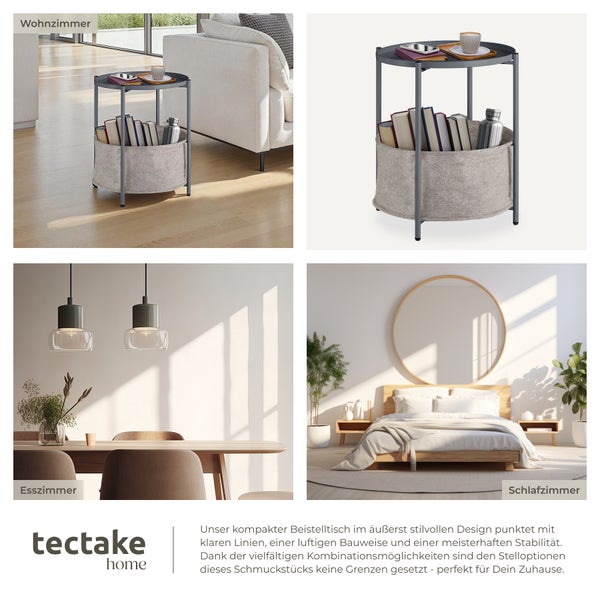 Beistelltisch mit zwei Ablageflächen im Wohnzimmer, Esszimmer und Schlafzimmer