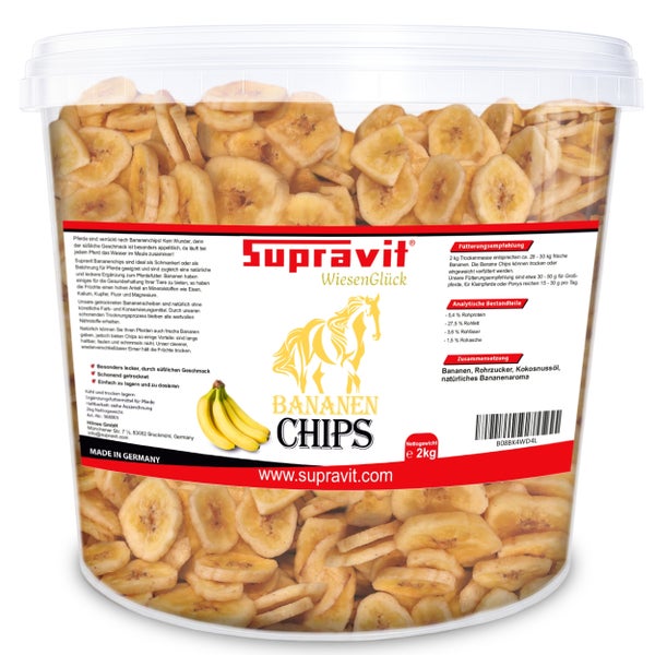 Supravit Bananenchips für Pferde im Eimer