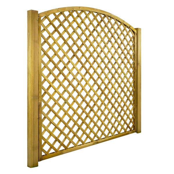 Holz Rankgitter mit gerundetem oberen Abschluss für Garten und Terrasse