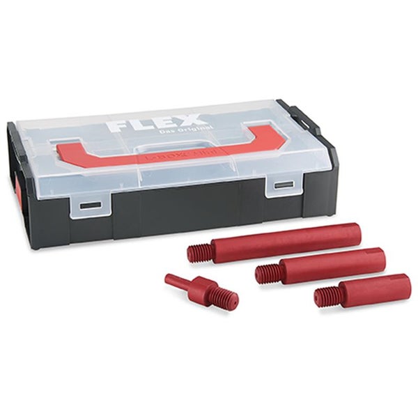 FLEX L-BOXX Mini Aufbewahrungsbox mit vier verschiedenen Zubehörteilen für Elektrowerkzeuge