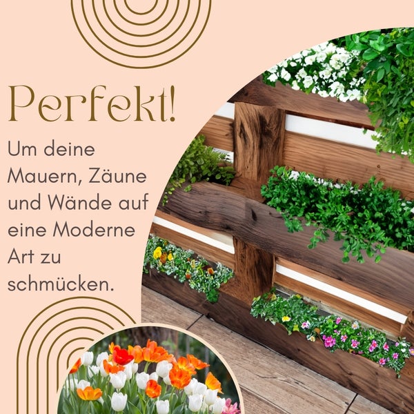 Paletten Blumenkasten Pflanzkasten Blumenkasten für Europalette Blumenkasten Paletten Blumenkästen aus Paletten Metall 6 Stück im Set
