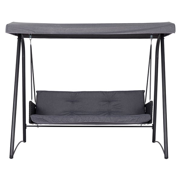 Sanne Hängesofa 3 Pers. mit Kissen schwarz, grau. 220 X 134 X 182 cm