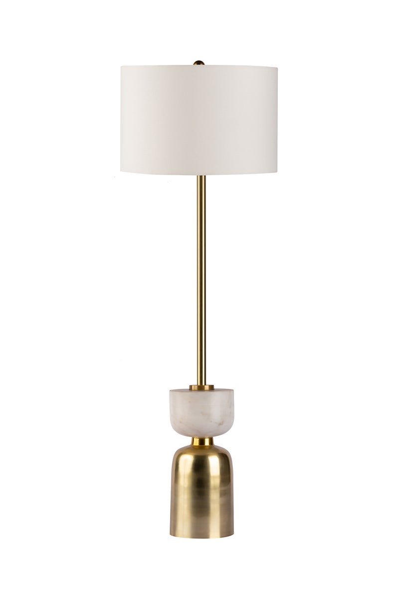 Stehlampe Klassisch modern in Gold Weiß, Wohnzimmer Lampe | Wohnzimmer Esszimmer Leuchte