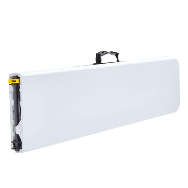 Schwarzer Tragegriff aus Kunststoff mit Textilschlaufen.