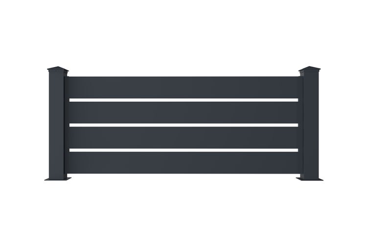 Vorgartenzaun aus Aluminium VOGEL 190H90 Grau