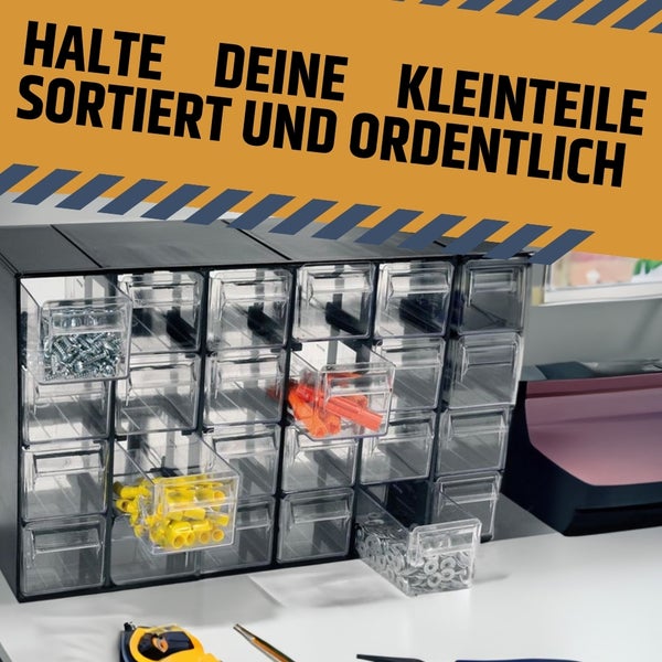 Sortimentskasten 24 Fach Schubladen Organizer Kleinteilemagazin Sortimentsboxen