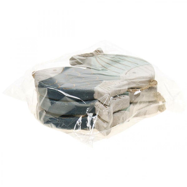 Dekofigur Holzfisch, im Beutel verpackt