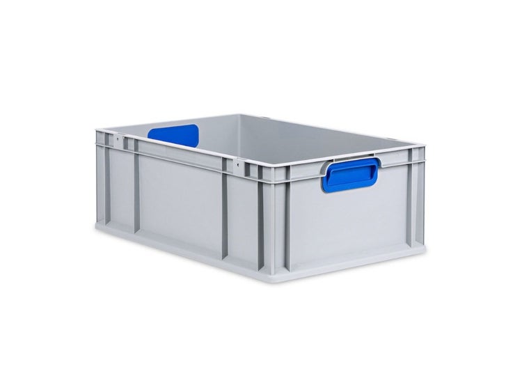 PROREGAL Eurobox Nextgen Color HxBxT 22 x 40 x 60 cm 44 Liter Griffe Blau Geschlossen Verstärkter Boden Eurobehälter Transportbox