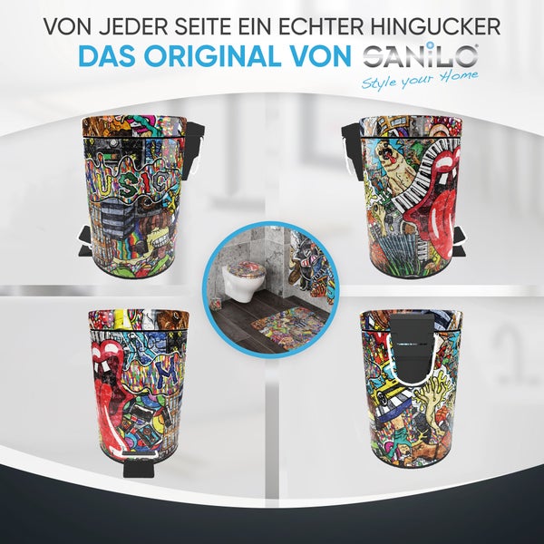 Sanilo Kosmetikeimer 3L mit Absenkautomatik Graffiti