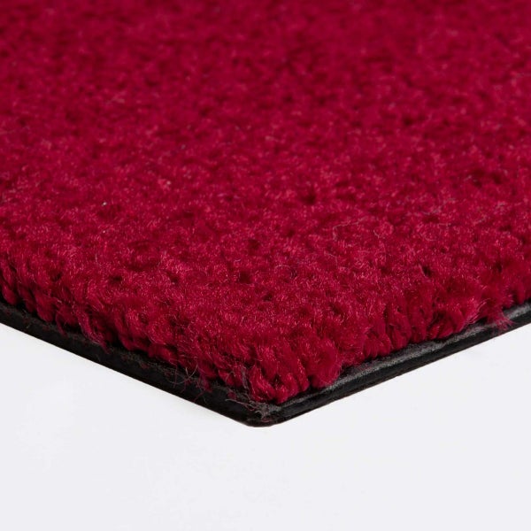 Velours Teppichboden als Fliesen in 50x50 cm Selbstliegende Teppichfliesen rot für Schlafzimmer und Wohnzimmer Velour Teppich Fliesen flauschig